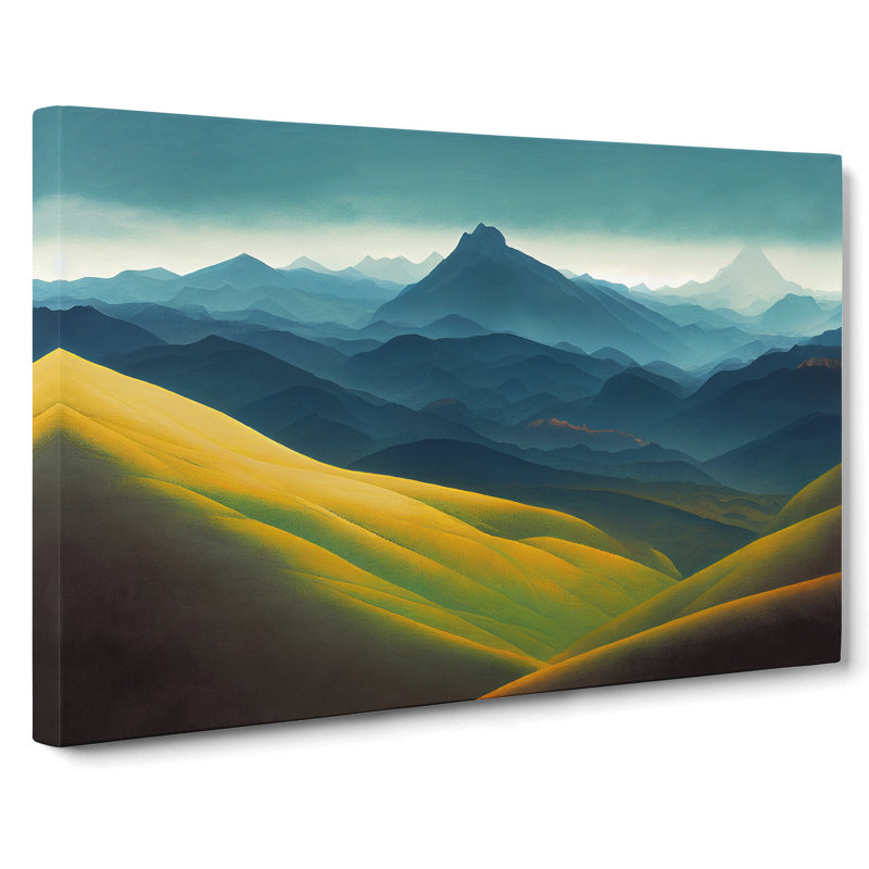 Joyous Mountain Landscape - Wrapped Canvas, 35cm H x 50cm W x 3cm D