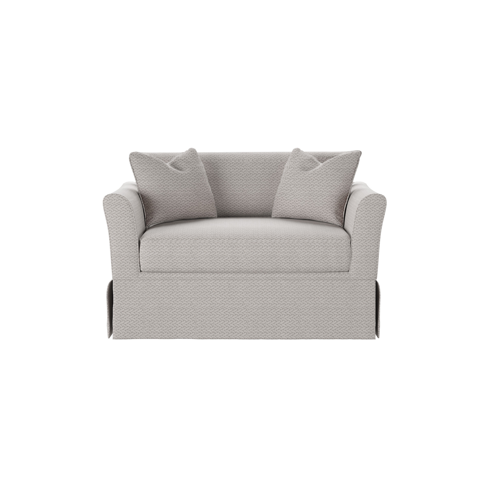 Shelby Upholstered Chair And A Half, Bayou Light Gray Canvas