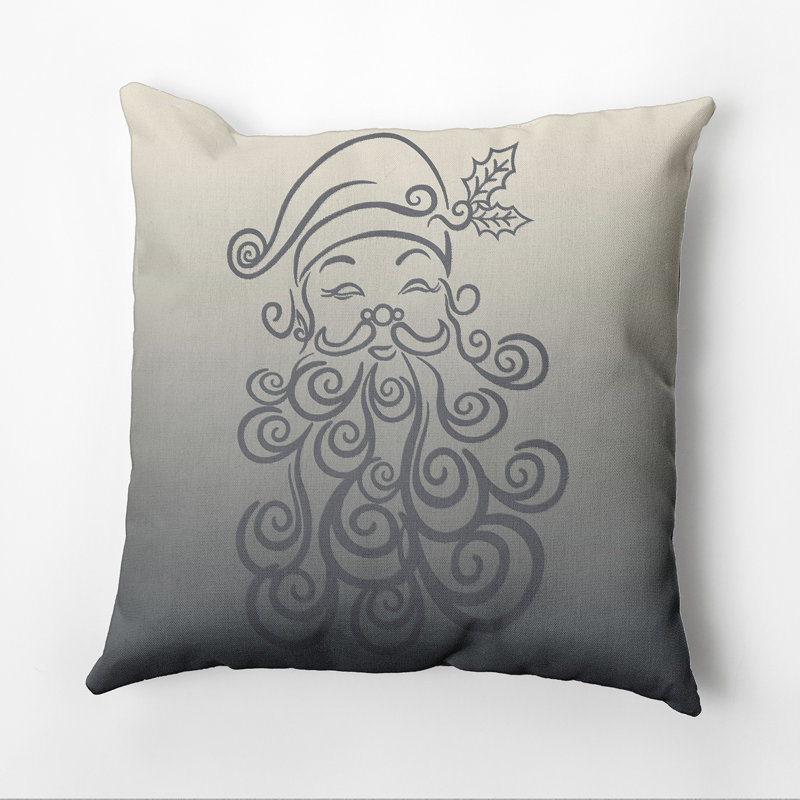 Reversible Throw Pillow, 20"x20", Light Gray