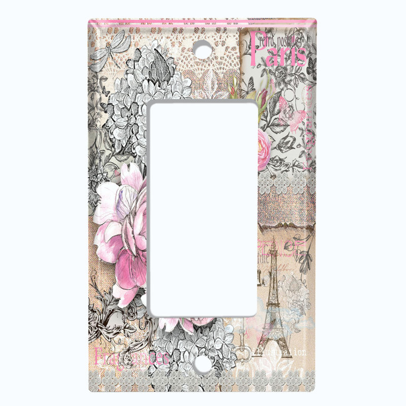 Patterned 1 - Gang Toggle Light Switch Standard Wall Plate