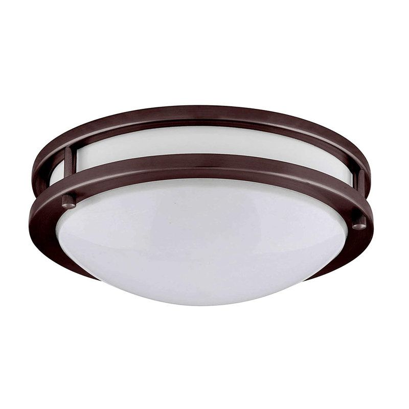 Jerrylee LED Flush Mount, Bronze, 3.8" H x  17" W x 17" D