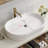 Modern 39.4 Wall-Mounted Bathroom Vanity with Oval Ceramic Sink Floating Vanity Multi-Layer Solid Wood Cabinet Soft-Close Drawers Open Shelf Storage-2138491226