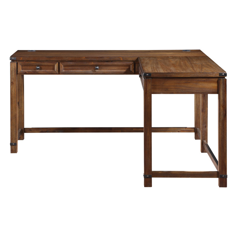 Bureau en L Hegg, Noyer brossé