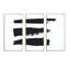 «Black and White Geometric Company II», ensemble d'art mural moderne encadré sur toile Mid-Century-72044461-72043315