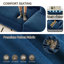 Canapé-lit Chesterfield de 89 po en velours avec très grand lit, canapé-lit convertible avec 4 coussins, bleu-179628498