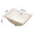 20.25"x15" White Ceramic Rectangular Undermount Bathroom Sink with Overflow