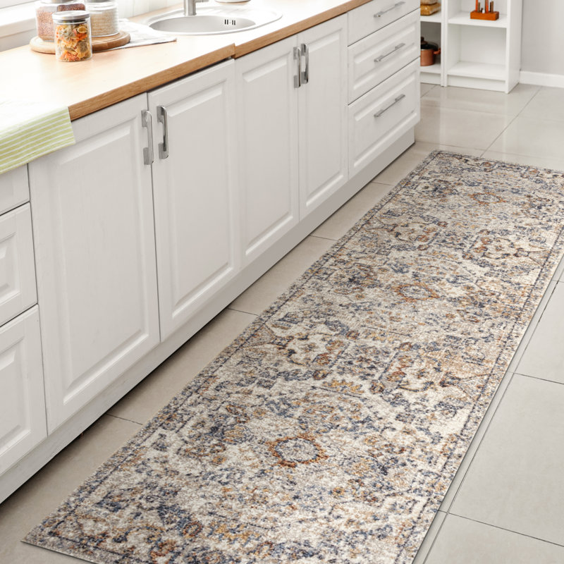 Tapis crème / terra Shaemus Bohemian Medallion, Tapis de couloir 2 pi x 7 pi 10 po