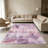 1PC Vintage Watercolor Distressed Blush Purple Abstract area rugs for Living Room, Soft and Comfortable, Suitable for all seasons, easy-to-maintain, machine washable Indoor floor mat, Under Table Farmhouse suitable for dining room, bedroom, entryway,-626061230
