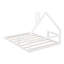 Lit robuste en bois pleine grandeur, conception moderne en forme de maison pour la maison