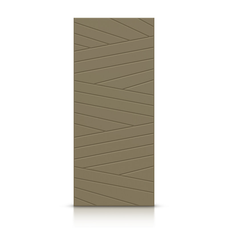 Porte standard à panneaux en bois manufacturé, 30 po x 84 po, Vert olive