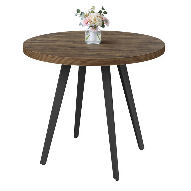 Table de salle à manger ronde, Brun gris