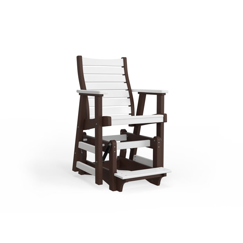 Bristol Outdoor Bar Stool, Chocolate Brown, White