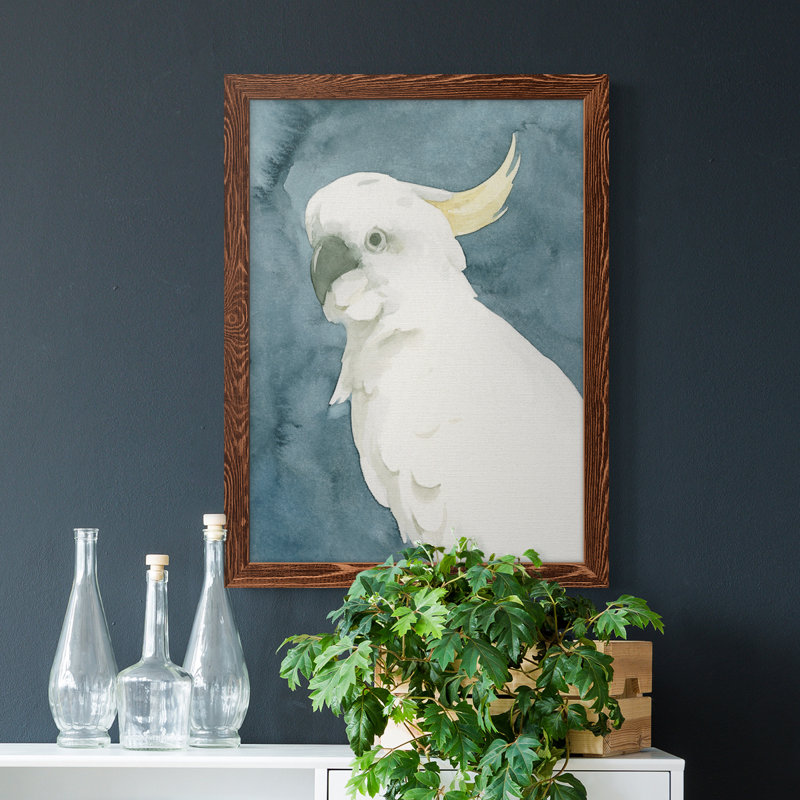 Cockatoo Portrait II, toile encadrée de qualité supérieure - prête à être accrochée, Érable, H 32 po x l 23 po x P 1 po