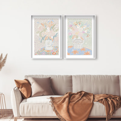 Summer Flourish Set Shadowbox Floral & Botanical Print by Oliver Gal, Black Frame, 10 x 15