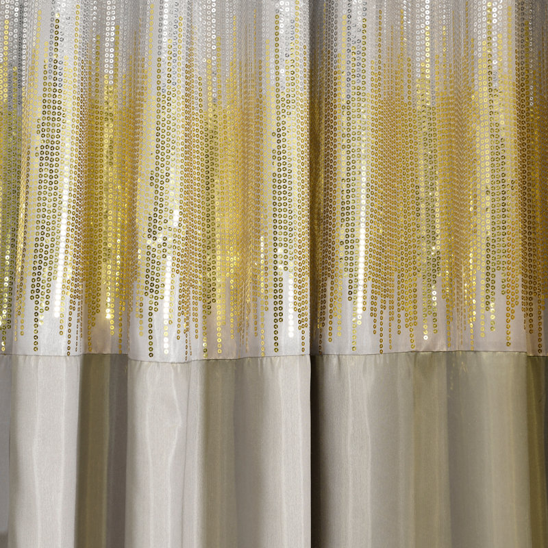 Semi Sheer Curtain Single Panel, Yellow
