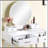 Wood Vanity and Stool Set-580827770