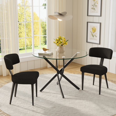 Round Glass Dining Table Sets