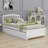 Platform Bed Wood Bed Frame With Trundle-1474727195