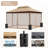 StarEcho 13 Ft. W x 10 Ft. D Steel Patio Gazebo with Netting (Tool free quick assembly)-61292556