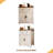 Grain Top Farmhouse Barn-Door Storage Cabinet, Coffee Bar Buffet Sideboard With Drawer For Kitchen-1473169970