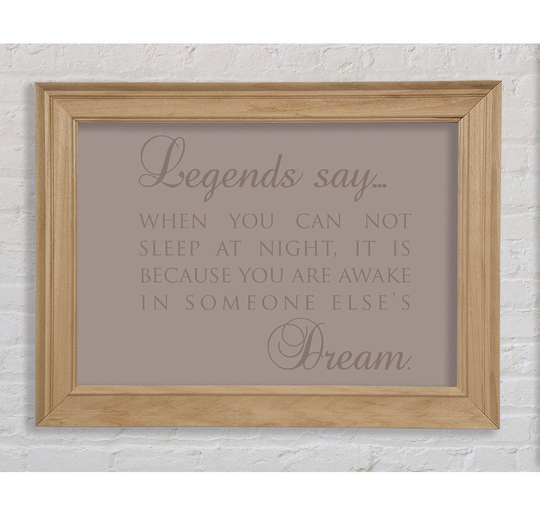 Nicasio Legends Say Dream Lilac Gerahmter Druck Wandkunst