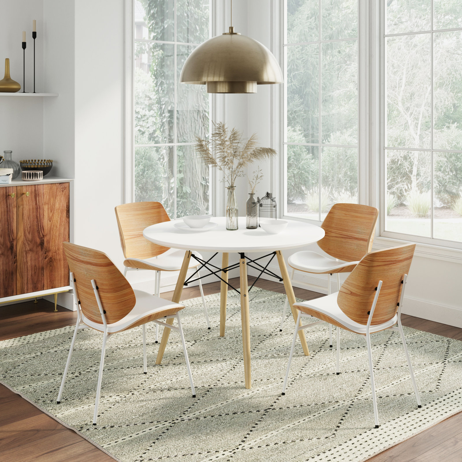 Irina Dining Chair, White/Oak