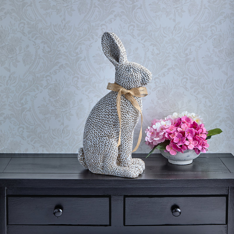Lapin tissé en résine 21 po