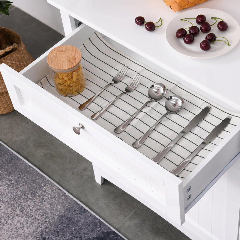 Garde-manger avec tablettes, portes et tiroirs
