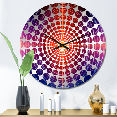 Horloge murale à formes abstraites Waveform Spectrum