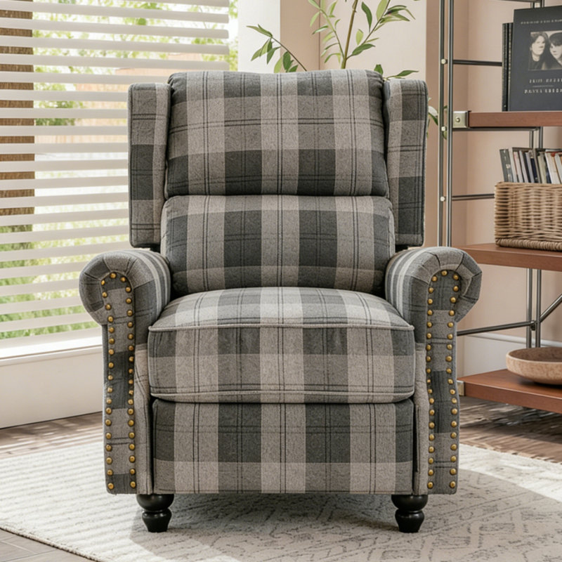 87.5cm Wide Glider Wing Chair Recliner
