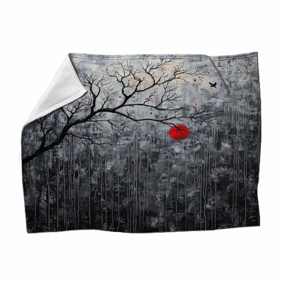 Tree Fleece Throw Blanket - Nature Throws for Sofas or Beds