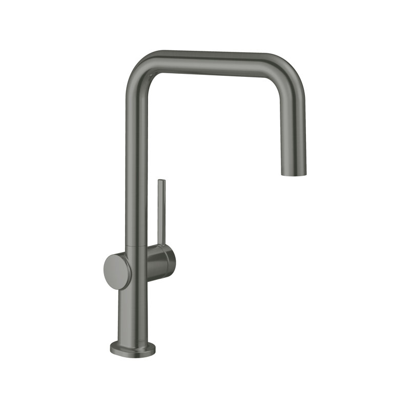 hansgrohe Talis N Kitchen Faucet, U-Style 1-Spray, 1.75 GPM, Brushed Black Chrome