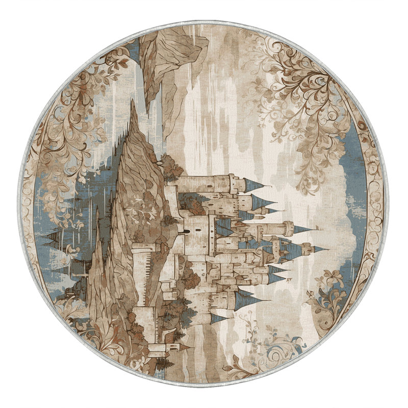 Golden Drawbridge Rug, Round 4'