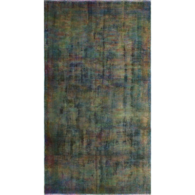Vintage Overdyed Bazya Green Rug