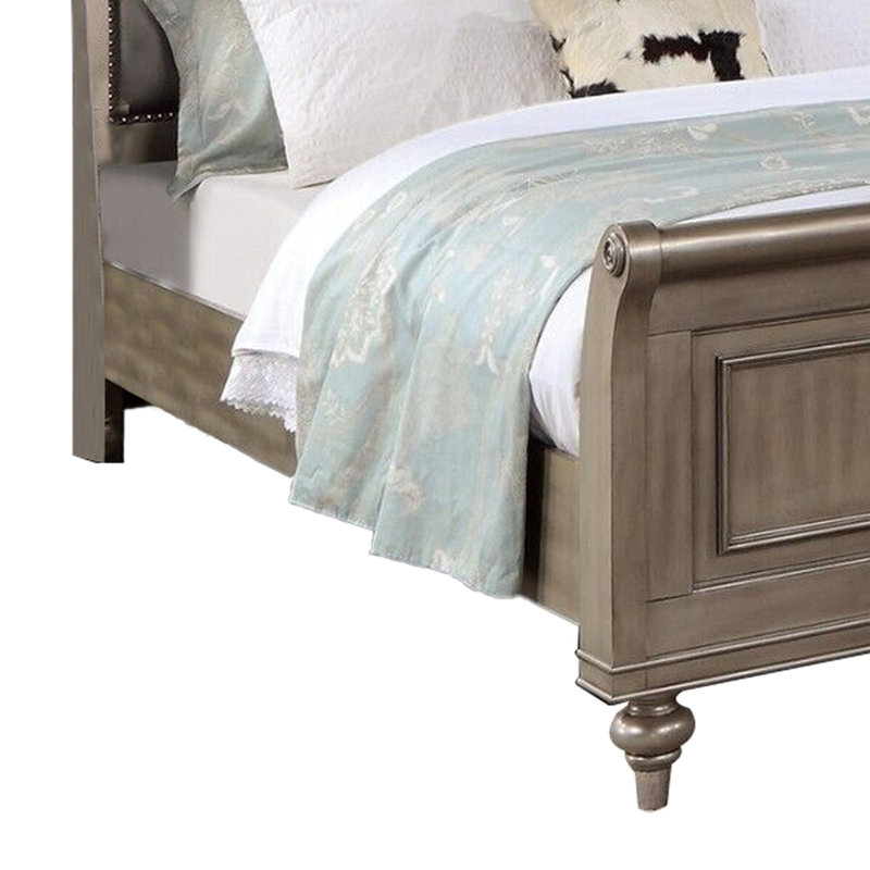 Lit plateforme tapissier Cardello, Très grand californien