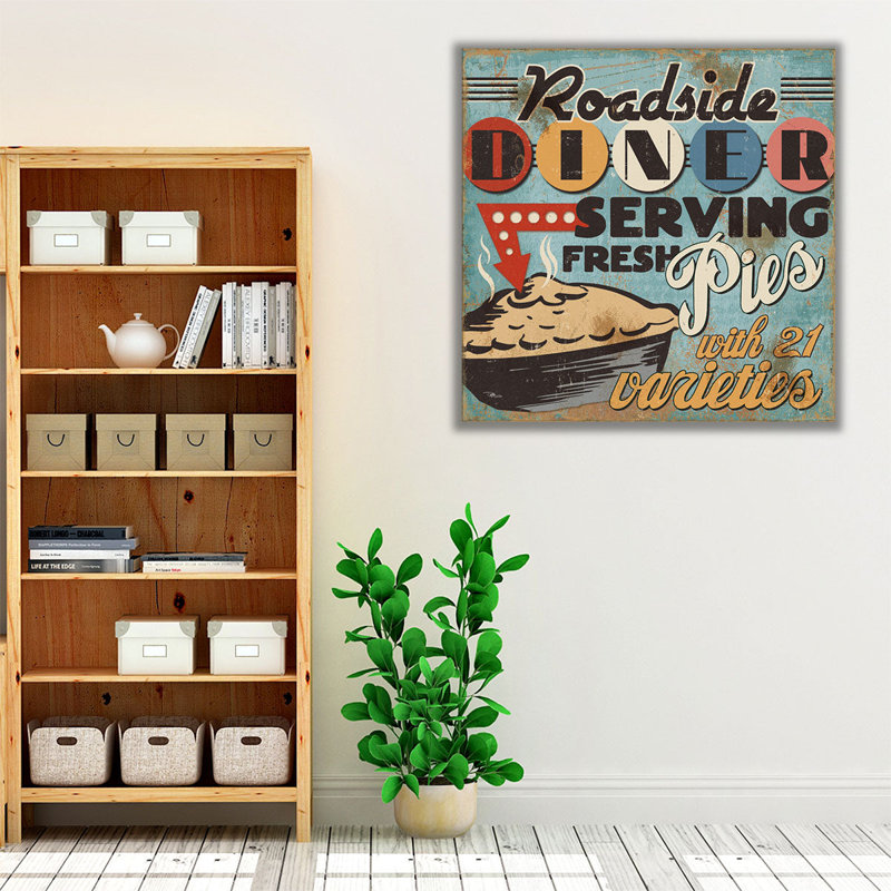 Diners And Drive Ins II - Canvas Print Wall Art, 30" H x 30" W