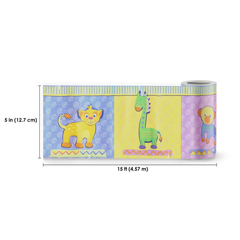 Papier peint adhésif auto-adhésif pour enfants pelez et collez 15 pi x 5 po