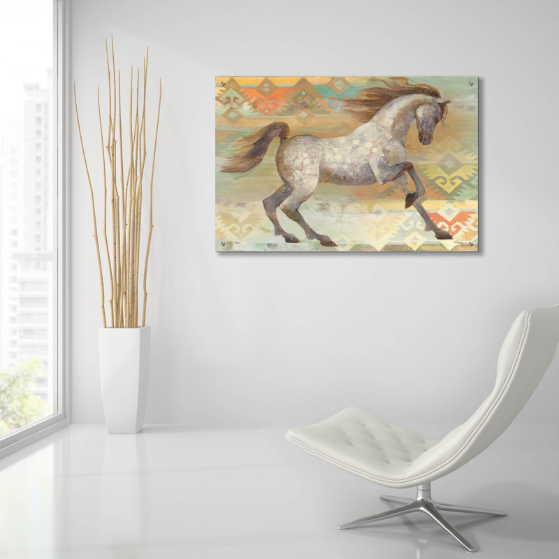 «Grand Entrance Southwest Boho» par Albena Hristova, art mural en verre acrylique, H 24 po x l 36 po x P 0,2 po