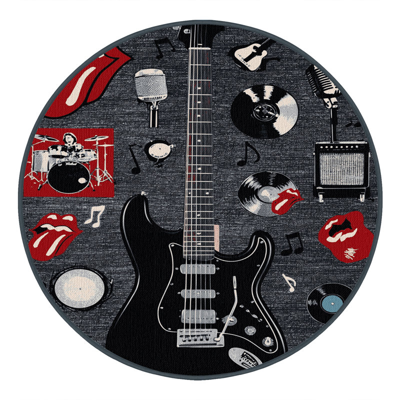 Tapis lavable Rock and Roll, Rond 5 pi