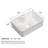 Modern 16"X12" Vessel Sink - Ceramic Rectangular, White, Stain-, Bathroom Fixture White Design, Acid Resistance, Countertop