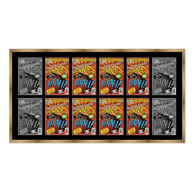 Cadre photo, Noir / or, 6,875 po x 10,5 po