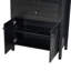 Armoire en forme de dôme, noire, faite de matériaux de haute qualité et de fabrication ancienne, avec un grand espace de rangement