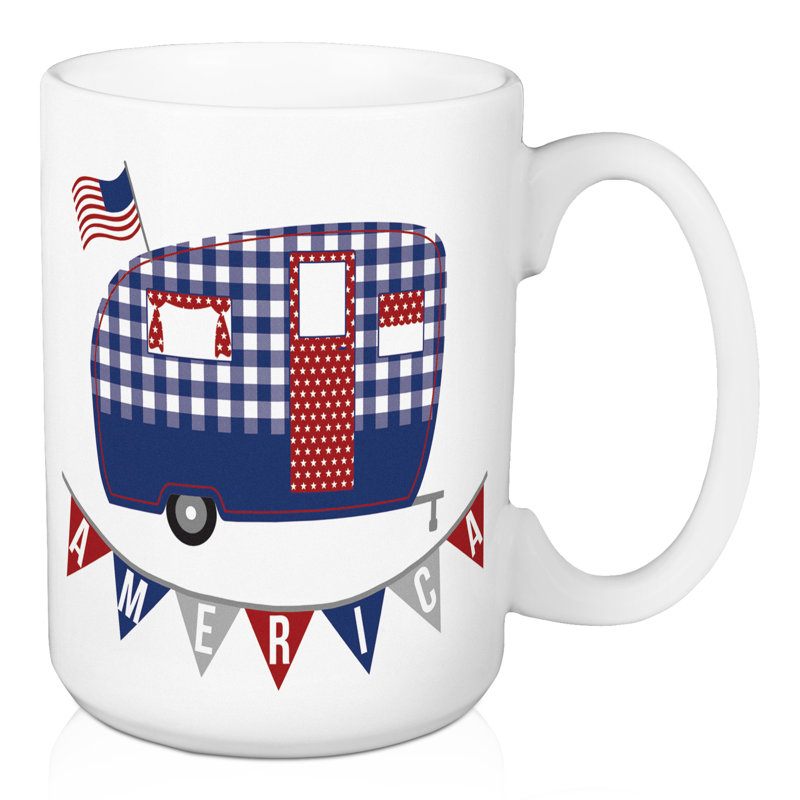 Grande tasse à café patriotique camper Fritch
