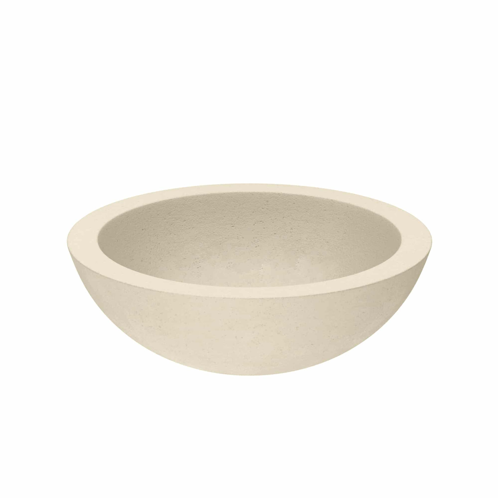NativeStone Morro Round Concrete Vessel Sink, Sand