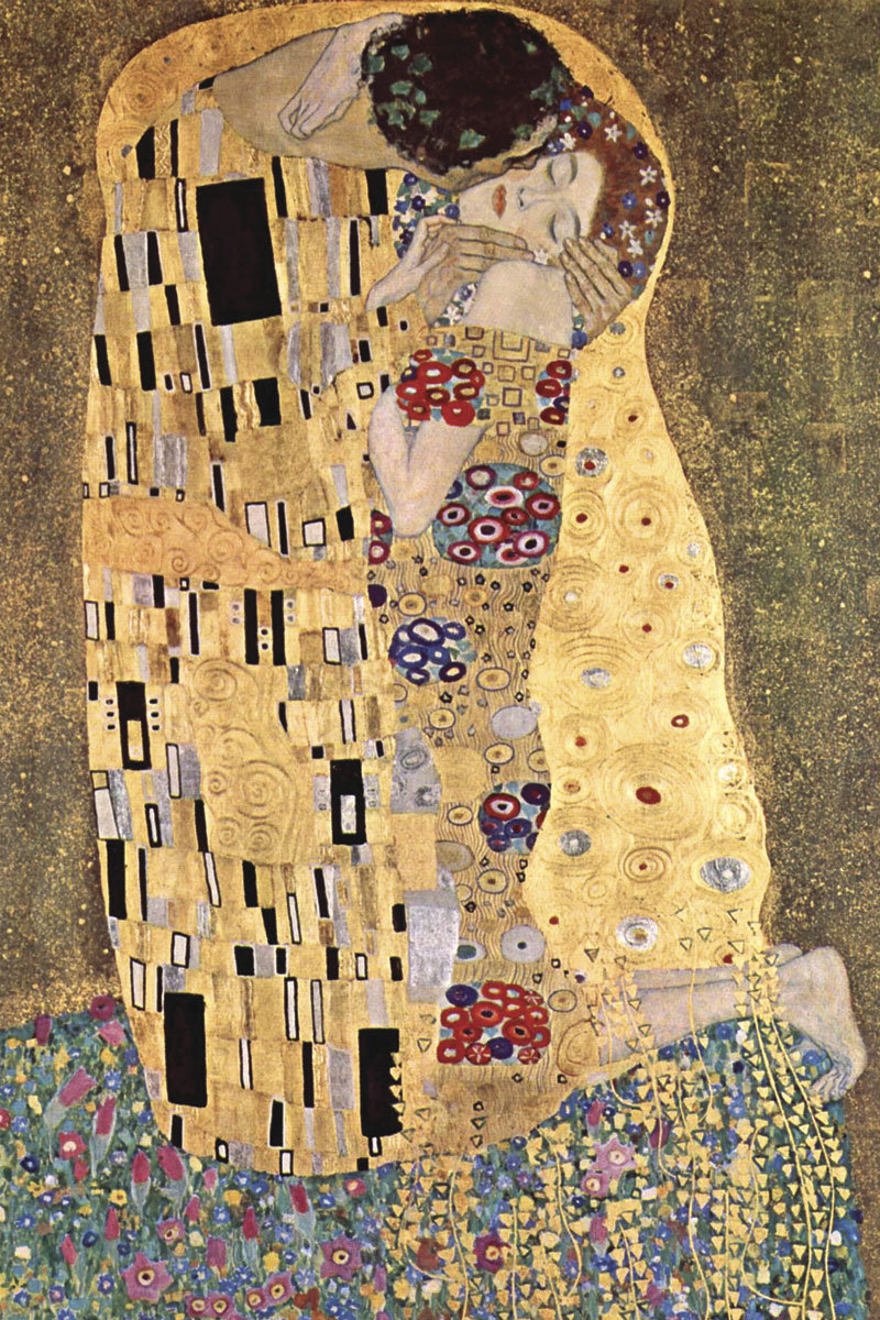 The Kiss On Canvas by Gustav Klimt Print