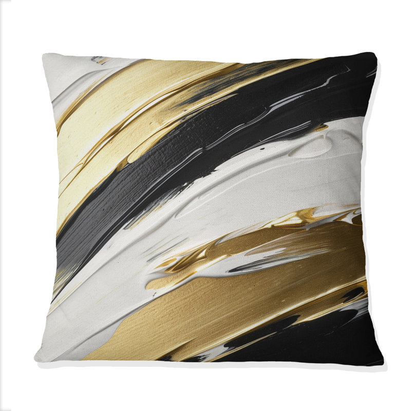 «Waves Of Midnight Passion» - Coussin décoratif imprimé abstrait