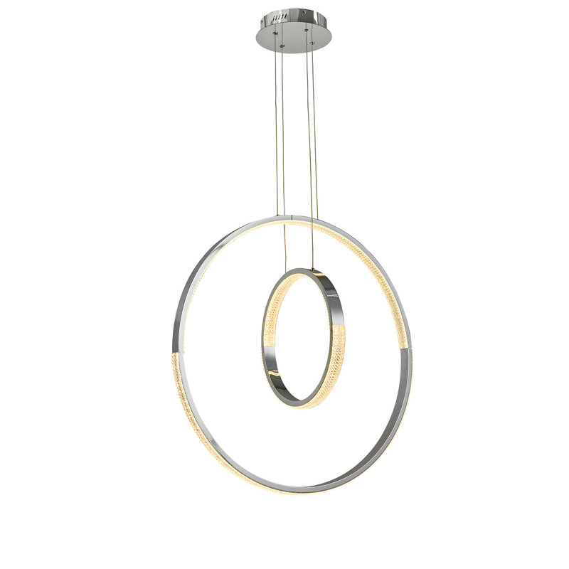 Luminaire suspendu Ezra Thumprints, Chrome chrome