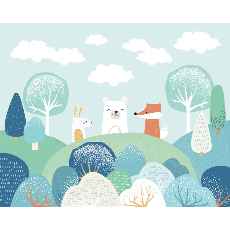 Matte Non-Pasted Wall Mural, Blue, 240cm L x 300cm W