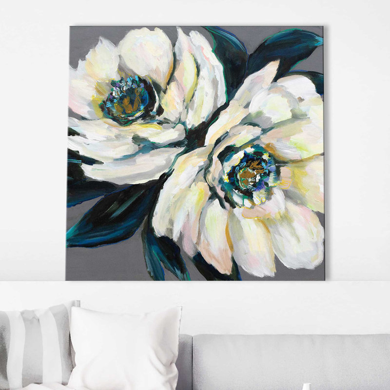 " Peonies ", Wrapped Canvas, 36" H x 36" W x 1.5" D