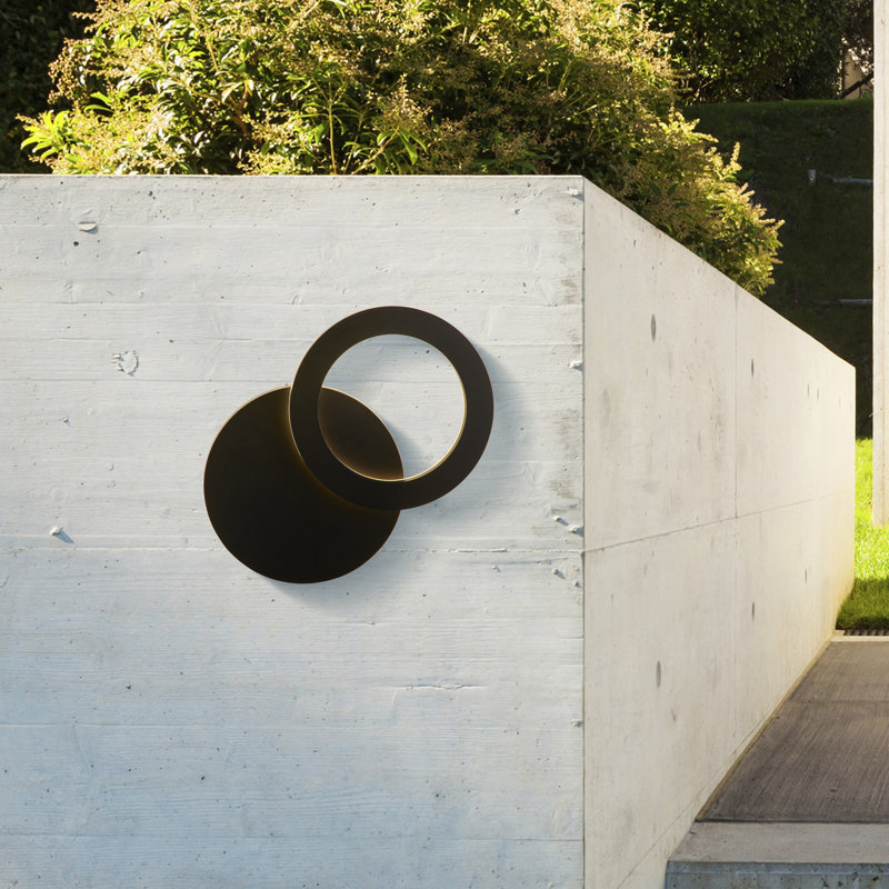 Dakari Matt Black 21cm H Integrated LED Outdoor Sconce